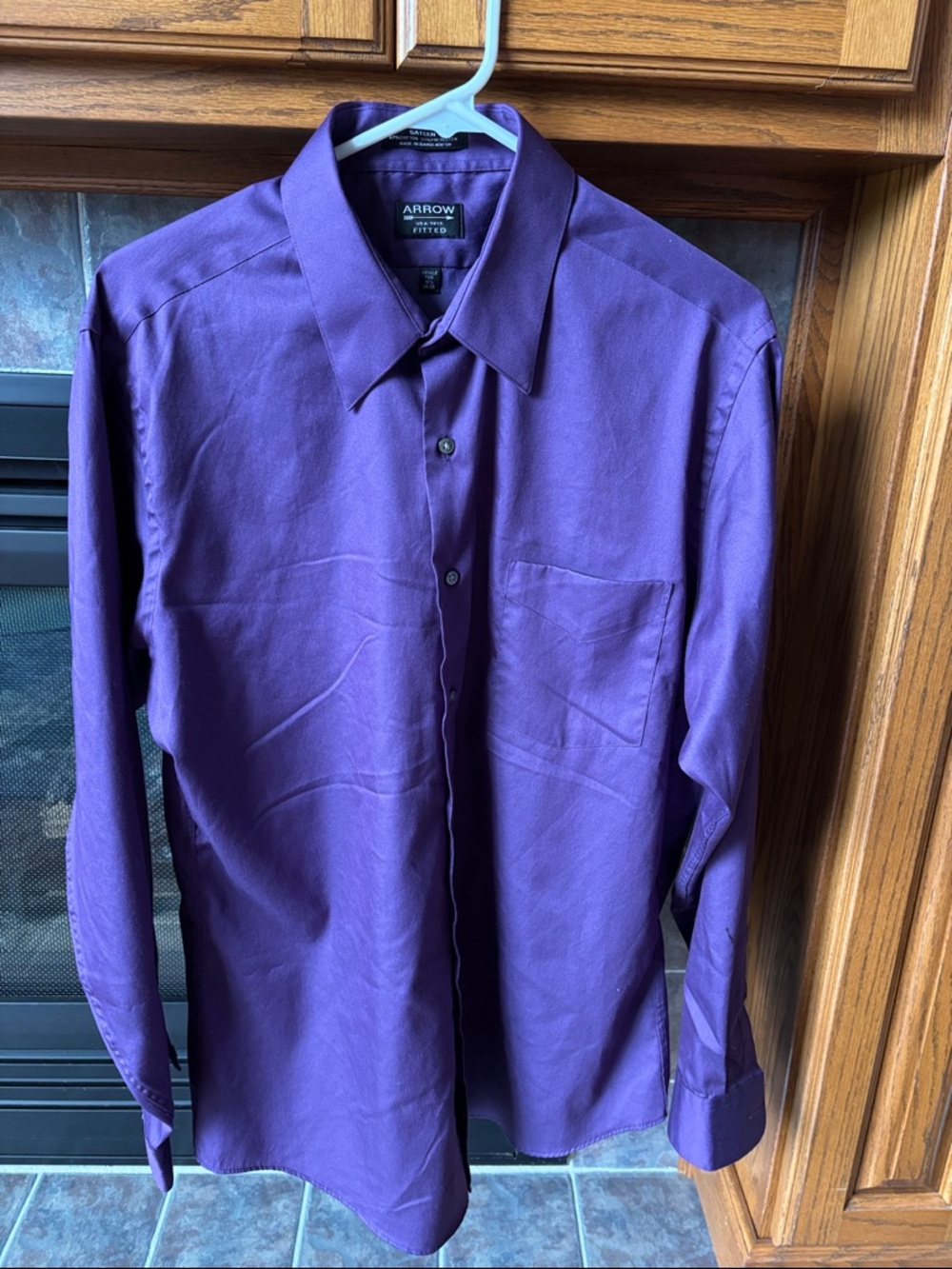 Arrow Men’s Deep Purple Long-Sleeve Dress Shirt